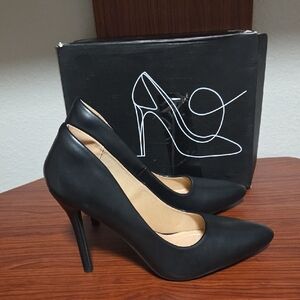 MYSOFT Elegant Black Classic Stiletto Heels Size 10